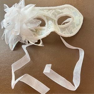 Masquerade Venetian Mask for Women Flower Half-face with Lace